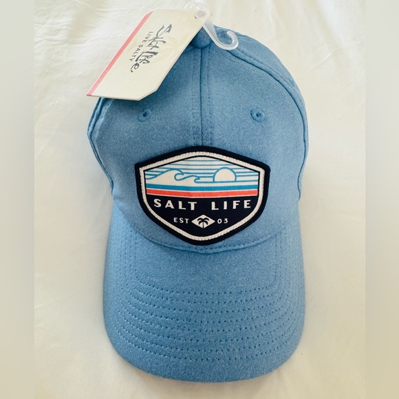 Salt Life Light Blue Chambray Baseball Cap - Picture 1 of 6